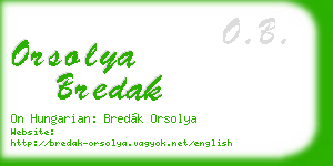 orsolya bredak business card